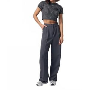 NEW SUNDAYUP simone beaded sweater top in grey